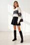 Women's White Diamond Patterned Soft Textured Knitwear Sweater Kzk-19001179 - 4