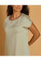 Women Green Short Sleeve Nightgown - 2