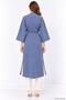 Sea Shell Detailed Long Denim Kimono 3530 Light Blue - 4