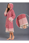 Ala Peştemal Bathrobe Unisex - 100% Cotton Karatezgah Woven - 5