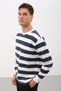 Erkek Şeritli Bisiklet Yaka Basic 2'li Örme Basic Sweatshirt - 6