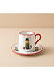 Porcelain Set of 2 Coffee Cups with Cat Figures - 3