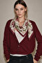 Betty Bordo Flower Scarf 70*70 cm - 2