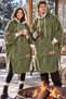 Wellsoft Hooded Unisex Wearable Poncho Tv Blanket with Front Pockets - 2