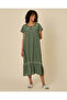 Women Green Embroidered Classic Nightgown - 4