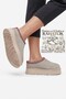 Trendy Women's Home and Outdoor Daily Use Closed-Front Boston Sabo Plush Fur Inside Slippers Beige