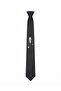 Black and White Men's Tie with Ataturk Portrait (7 cm) - Special Gift Boxed - 3