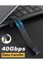 كابل USB C قصير، كابل USB C إلى USB C قصير بقوة 240 واط، كابل USB C بطول 5 بوصات وسرعة نقل 40 جيجابت في الثانية، كابل USB C بزاوية 90 درجة - 7
