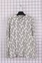 Women's Plus Size Lycra High Neck Textured Wave Pattern Long Sleeve Soft Pullover Sweatshirt - 2