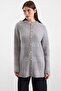 Pearl Detailed Soft Fabric Knitwear Cardigan Gray 8296 - 2