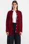Pearl Detailed Soft Fabric Knitwear Cardigan Claret Red 8296 - 5