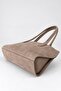 Mink Suede Women's Minimal Design Double Handle Daily Shopper Shoulder Bag - 5