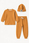 Unisex Baby and Child 3-Piece Top and Bottom Set with Flexible Corduroy Hat, 3 Months-5 Years - 2