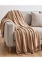 Beige Chenille Throw With Lurex