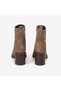 Women's 7.5cm Rubber Sole Zippered Suede Leather Boots 4930 - 4