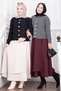 Stone Detailed Buttoned Short Angora Cardigan Black
