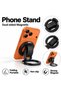 Magnetic Mobile Phone Holder, Foldable Hanging Phone Mount for Rod & Bar, Space-Saving Smartphone Stand, Strong Magnetic Grip, Compact Portable Design, Black - 3