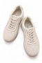 Double-Faced Leather Women's Sports Shoes; Beige - 5