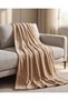 Beige Flannel Blanket 200 × 220 cm - 2