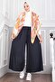 Pocketed Elastic Waist Skirt Trousers Smoked - 3
