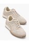 Double-Faced Leather Women's Sports Shoes; Beige