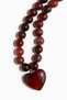 Beaded heart-pendant necklace - 2