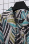 Women's Plus Size Lycra High Neck Geometric Patterned Long Sleeve Soft Pullover Sweatshirt - 5