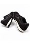 Double-Faced Leather Women's Sports Shoes; Black - 5