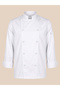 Durable Premium Alpaca Fabric Women's Chef Jacket - Double-Breasted Stand Collar Professional Chef Coat - Name Embroidery Gift White/Black