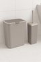 Flip 2-Piece Bathroom Set Trash Can Toilet Brush Dark Beige Color 6 Liters - 6
