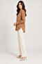 Women's Camel Viscose Shirt Long Sleeve Buttoned Comfortable Fit Classic Collar Shirt - - 4