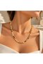 Gold Chain Women's Necklace – Adjustable Stylish Necklace with Shiny Oval Detail - 2