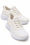 Stretch Elastic Skin Women's Sports Shoes White Ice