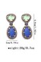 Azure blue women's earrings - 7