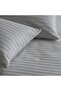 100% Satin Bed Sheet Set, King Size, White, Soft Luxury for Skin and Hair Care, 240x260cm, Includes 1 Bedsheet and 2 Pillow Covers (Silver, 240x260cm, Stripe Microfiber) - 4