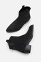 Noen Black Suede Women's Back Zipper Short Heel Boots A012-K180 - 6
