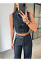 Navy Blue Zero Sleeve Denim Suit - 2Y0392 - 4