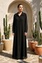 Buttoned Front Tulle Detailed Lined Dress Ferace 520738 Black