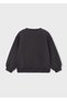 Girl's Black Sweatshirt with Dog Detail - 3