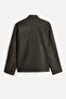 Men's Brown Regular Fit Leather Look Trucker Jacket - 2