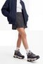 Clara Navy Blue Suede Women's Sports Boots with Zipper and Laces - 2