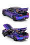 Die Cast Nissan Skyline Gt-R R34 Metal Model Car 21 cm – 1:24 Scale, with Display Stand, Opening Hood, Opening Doors and Trunk, Shock Absorbers and Movable Steering Wheel - 6