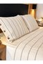 100% Cotton Striped Muslin Duvet Cover Set Double Size 220X240 cm Duvet Cover 240X260 cm Bed Sheet 2 Pieces 50X70 cm Pillowcases - 4