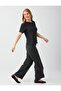 Anthracite Elastic Waist Straight Cut Soft Touch Trousers - 3