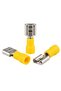 Pm-39077 4-6mm2 Cross-Section 23X7X6Mm Socket Yellow Insulated Cable Lug (Pack of 100)