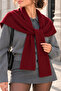 Soft Textured Knitted Women's Scarf – Square Shape Shoulder Shawl - 5