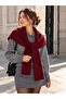 Soft Textured Knitted Women's Scarf – Square Shape Shoulder Shawl - 3