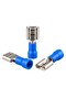 Pm-39057 1.5-2.5mm2 Cross Section 20X7X5Mm Socket Blue Insulated Cable Lug (Pack of 100)