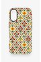 iPhone 16 Compatible Tile Tulip Patterned Silicone Case - 2