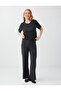 Anthracite Elastic Waist Straight Cut Soft Touch Trousers